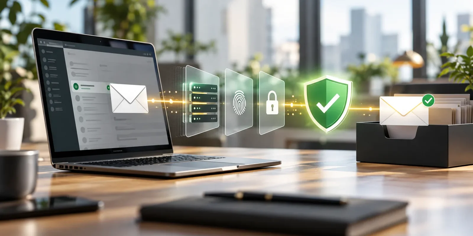 Sichere E-Mail-Zustellung mit Authentifizierung für Unternehmen