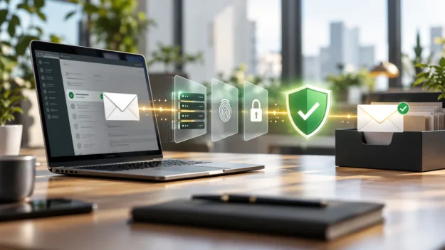 Sichere E-Mail-Zustellung mit Authentifizierung für Unternehmen